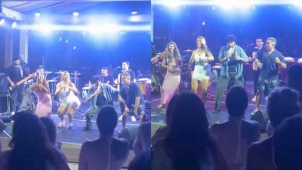 Luciano Huck faz passinho de 'Alô Virginia' com influenciadora em Trancoso