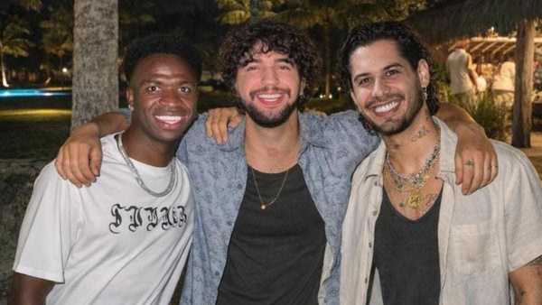 Nattan publica foto com Vini Jr. e Zé Felipe e brinca sobre “selar a paz”