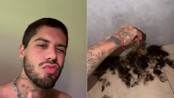 Após término, Zé Felipe apaga fotos das redes e raspa cabelo