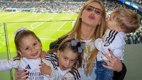 Virginia mostra filhas torcendo por Vini Jr. em jogo do Real Madrid