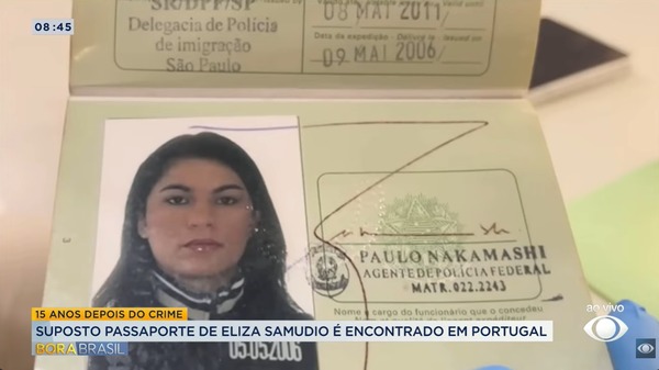 Suposto passaporte de Eliza Samudio é encontrado em Portugal