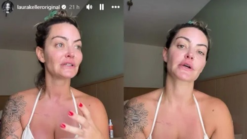 Laura Keller se pronuncia após ser acusada de agressão: 'Antes ele que eu'