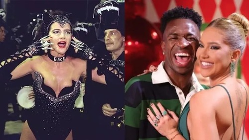 Virginia recria fantasia de Luma de Oliveira com coleira de Vini Jr.