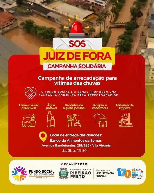 Prefeitura de Ribeirão Preto mobiliza campanha solidária para vítimas da tragédia em Juiz de Fora