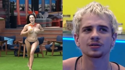 Jordana pula seminua na piscina do BBB 26 e Juliano detona: "VT horrível"