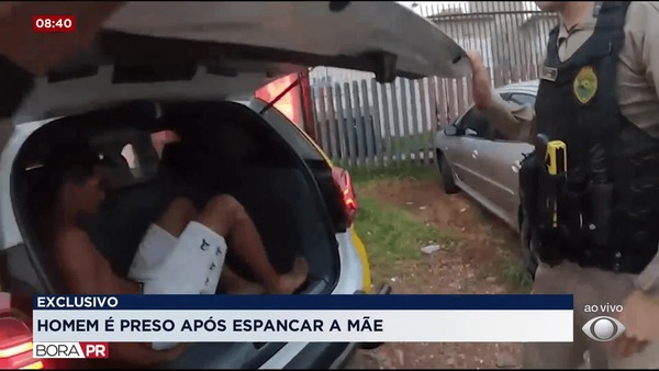 Jovem é preso suspeito de espancar a própria mãe em Curitiba