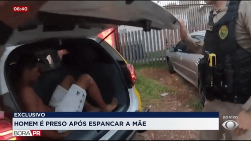 Jovem é preso suspeito de espancar a própria mãe em Curitiba