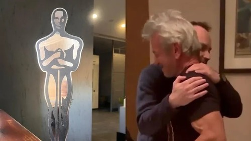 CEO de estatal ferroviária da Ucrânia premia Sean Penn com réplica do Oscar