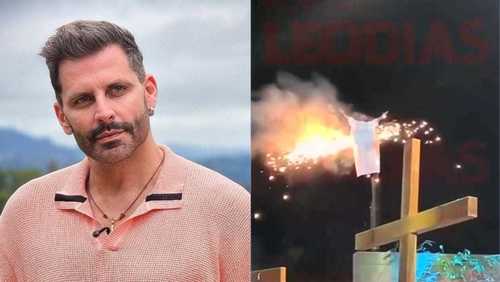 Roupa de Henri Castelli pega fogo durante encenação de A Paixão de Cristo