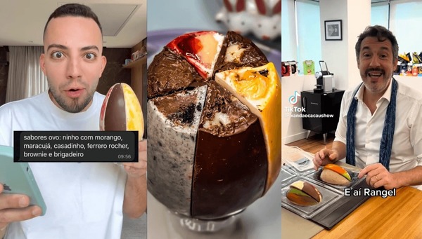 Ovo de Páscoa em fatias vira tendência e expõe contraste social