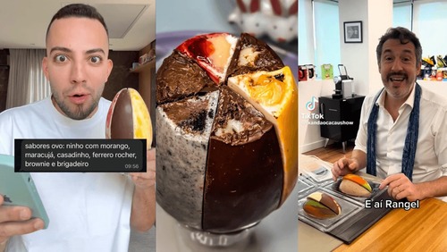 Ovo de Páscoa em fatias vira tendência e expõe contraste social