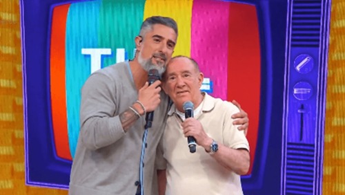 Marcos Mion vira piada por autopromoção em homenagem a Renato Aragão