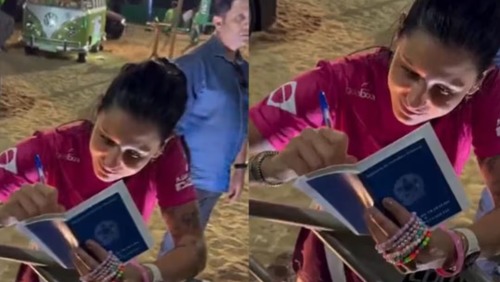 Ana Castela "assina" carteira de trabalho de fã sem perceber e se arrepende