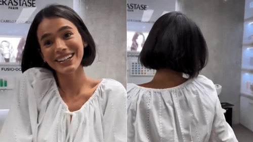 Bruna Marquezine radicaliza e exibe novo corte de cabelo curtíssimo