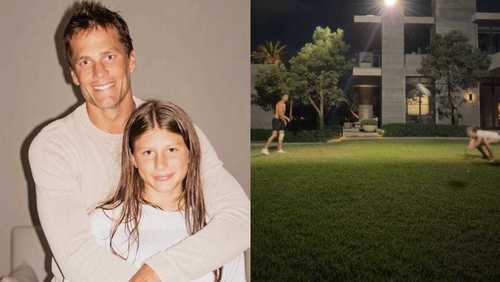 Filha de Gisele Bündchen treina vôlei com o pai: 'Futura atleta olímpica'