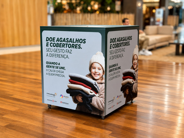 Campanha do Agasalho da Multiplan transforma RibeirãoShopping e ShoppingSantaÚrsula em pontos de mobilização social