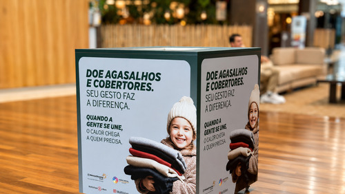 Campanha do Agasalho da Multiplan transforma RibeirãoShopping e ShoppingSantaÚrsula em pontos de mobilização social