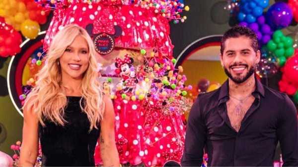 Zé Felipe e Virginia Fonseca posam juntos em aniversário de Maria Alice