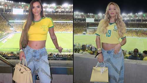 Uniforme? Esposas de craques da Seleção são vistas com mesma bolsa de luxo