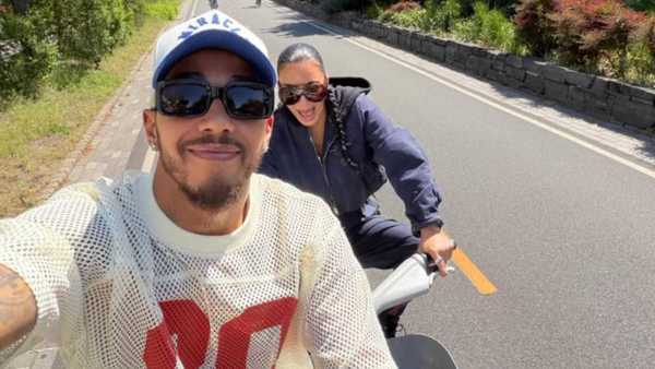 Kim Kardashian publica registro com Lewis Hamilton pela 1ª vez no Instagram