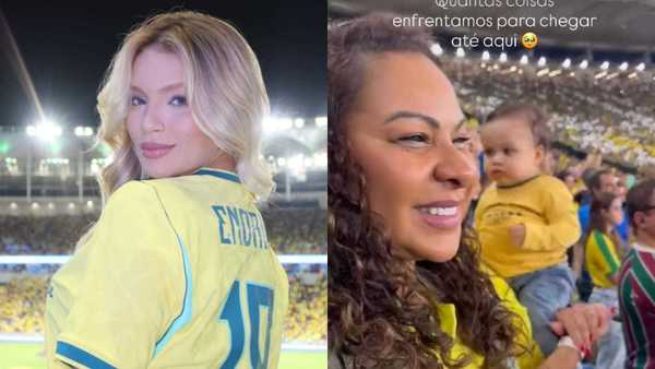 Climão? Mãe de Endrick fica 'no povo' e nora assiste a amistoso de camarote