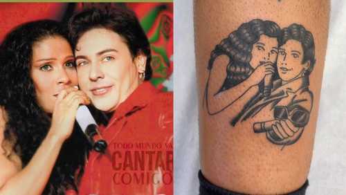 Tatuadora viraliza após lançar tatuagem do Calcinha Preta: 'Homenagem'