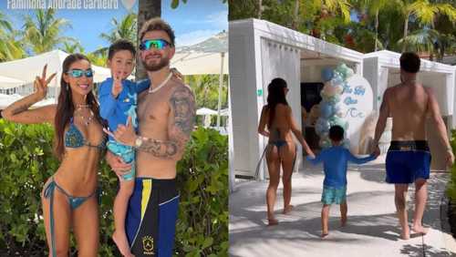 Separados, Bianca Andrade e Fred Bruno curtem Miami com o filho, Cris