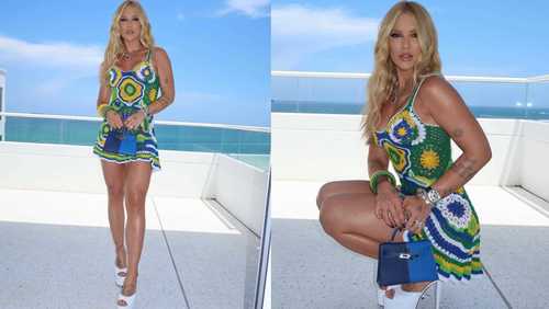 Virginia mostra look em crochê e relógio de R$ 2,5 mi para Brasil X Escócia