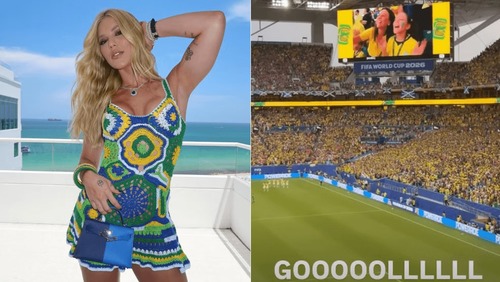Vini Jr. marca gols contra Escócia e Virginia comemora: "Cadê o replay?"