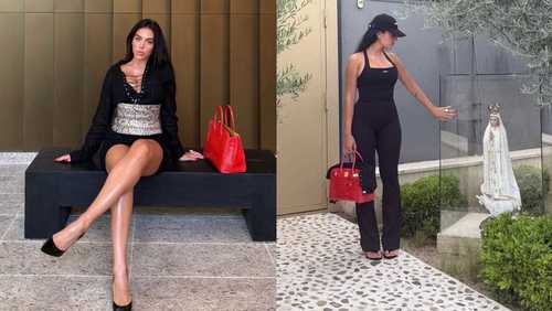 Esposa de Cristiano Ronaldo posa com bolsa de R$ 2 mi, a mais cara do mundo