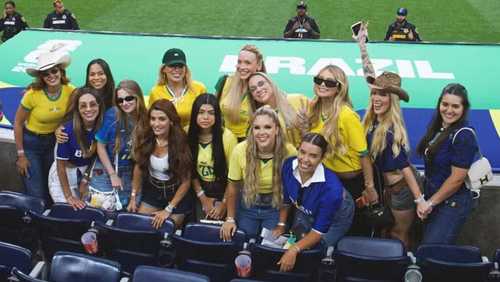 "Selesposas" se reúnem sem Bruna Biancardi após jogo entre Brasil e Japão