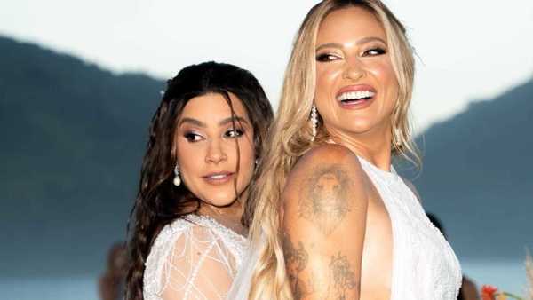 Tati Dias explica falta do filho em casamento com Lauana Prado: 'Dormiu'