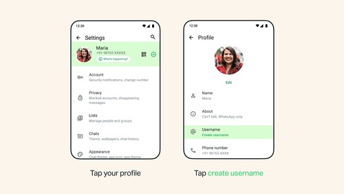 WhatsApp libera função de nome de usuário para proteger número de telefone