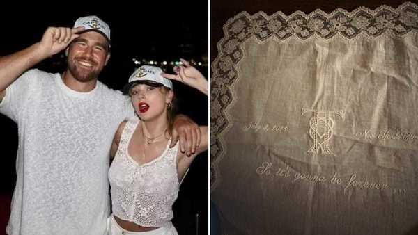 Convidados recebem bordado com letra de Taylor Swift em casamento