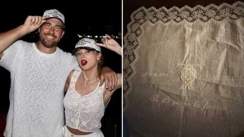 Convidados recebem bordado com letra de Taylor Swift em casamento