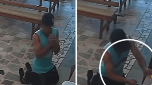 Ladrão finge rezar para arrombar cofre de igreja em Minas Gerais