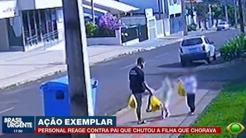 Homem intercede após pai agredir filha de 3 anos com chute no Paraná