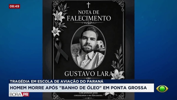 Homem morre após 'banho de óleo' em escola de aviação no Paraná