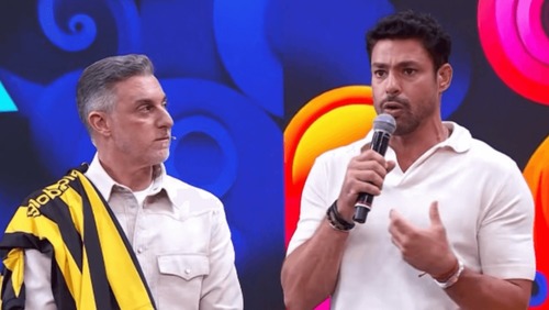 Climão! Luciano Huck interrompe Cauã Reymond após "indireta" sobre bets