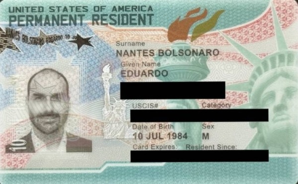 EUA concedem green card a Eduardo Bolsonaro após condenação no Brasil
