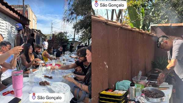Após 'luxar' na Itália, Virginia curte churrasco em São Gonçalo (RJ)