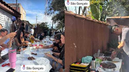 Após 'luxar' na Itália, Virginia curte churrasco em São Gonçalo (RJ)