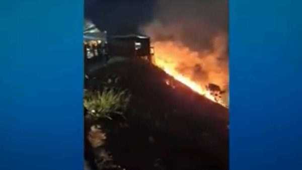 Festa de chá revelação termina em incêndio em área de mata na Bahia