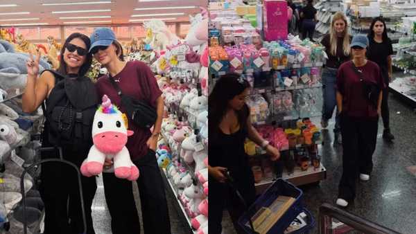Bruna Biancardi visita 25 de Março disfarçada para comprar itens de arraial