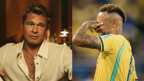 Brad Pitt ironiza desempenho de Neymar em campo: 'Precisa de ajuda'