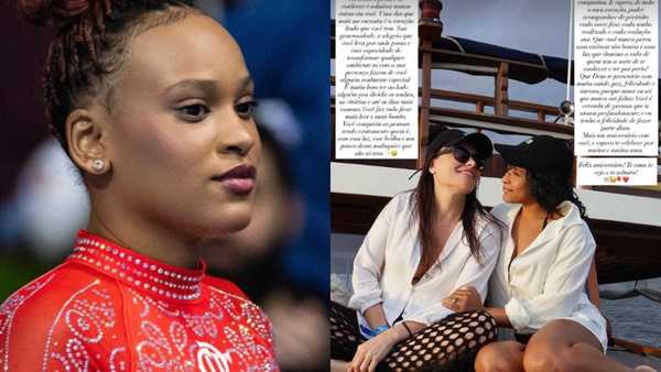Rebeca Andrade se declara para suspeita de affair em aniversário: 'Te amo'