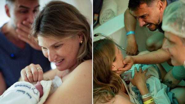Julio Rocha mostra parto da filha e se emociona com esposa; veja fotos