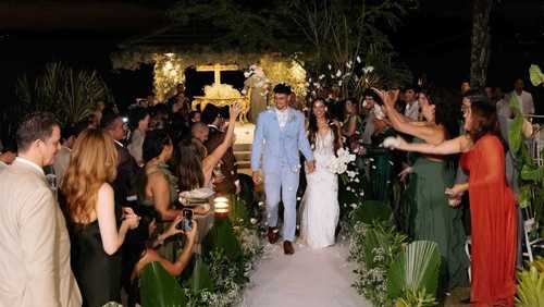 Filho de Xanddy e Carla Perez se casa em ilha na Bahia; veja fotos