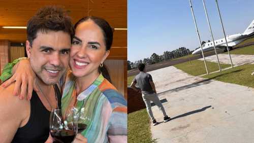 Zezé Di Camargo se presenteia com jatinho de R$ 30 milhões em aniversário