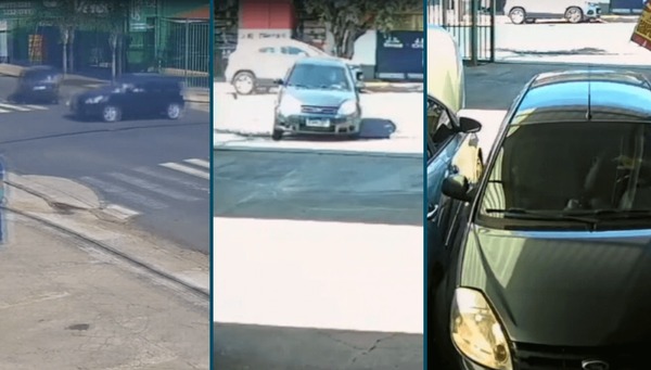 VÍDEO: motorista perde controle e "estaciona" em vaga após colisão em Bauru